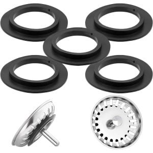 Brenzoos - Universele zeef accessoires met afdichtingsring - 5 stuks, gootsteenstop en reserveafdichting - Keuken accessoires.