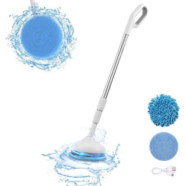 Draagbare Elektrische Spin Scrubber met Verstelbaar Handvat voor Badkamer en Keuken