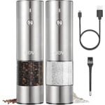 Elektrische Peper- en Zoutmolen Set - RVS - Oplaadbaar en Verstelbaar - Keuken Gadget