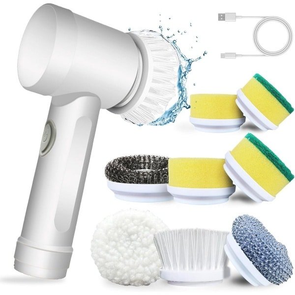 Elektrische Reinigingsborstel voor Badkamer, Keuken en Tegels - 3 Borstelkoppen en Draadloos Gebruik
