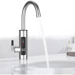 Elektrische Waterkraan - Rvs Hot en Cold Water Tap - 360° Draaibare LED Temperatuurweergave - Doorstroom Waterverwarmer voor Keuken en Badkamer