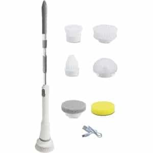 Elektrische schrobber voor badkamer en keuken met spinborstel en snelheidsinstellingen