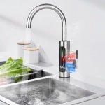 Elektrische warmwaterkraan met digitale temperatuurregeling voor keuken en badkamer