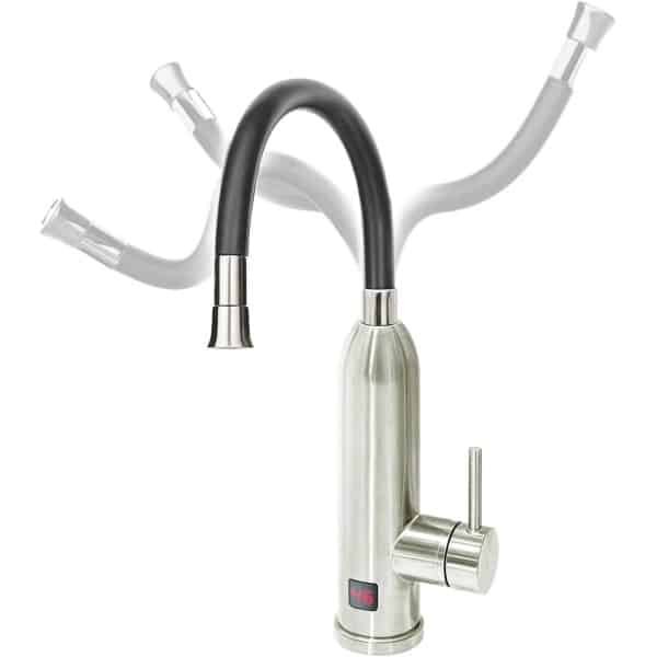 Elektrische warmwaterkraan met doorstroomboiler voor keuken, badkamer en camping