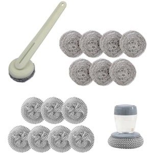 Grillborstel Cleaner met Vervangbare Accessoires - Varkenshaar en Heavy Duty Handvat voor BBQ en Keuken