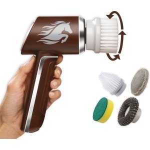 Horsepower Scrubber - Draadloze Elektrische Reinigingsborstel met Accu, 350 rpm, 5 Opzetstukken - Voor Keuken, Badkamer, Auto & Buitengebruik