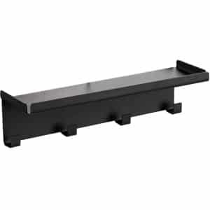 Ibenzoa® Zwarte magnetische haaklijst met plank voor keuken en barbecue accessoires