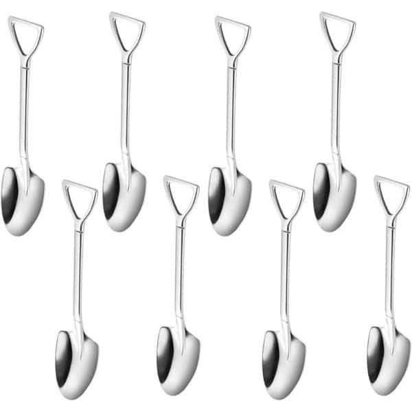 Inovra - Set van 8 Roestvrijstalen Dessertlepel Schepjes - Zilver - Party en Keuken Accessoire