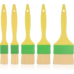 JHubers Goods - 5-delige Rijgborstel Set voor Bakken en BBQ - Multifunctioneel in de Keuken met Olie, Boter, en Saus - Ideaal voor Eiervloeistof en Deegborstel - BBQ Borstels en Accessoires