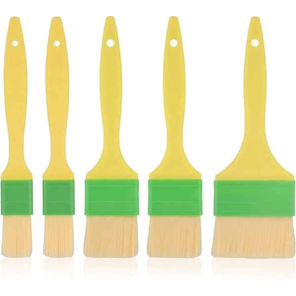 JHubers Goods - 5-delige Rijgborstel Set voor Bakken en BBQ - Multifunctioneel in de Keuken met Olie, Boter, en Saus - Ideaal voor Eiervloeistof en Deegborstel - BBQ Borstels en Accessoires