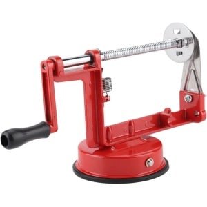 JHubers Goods - Roestvrijstalen Twister Aardappelsnijder - Handmatig - Met Rubberen Voet - Flexibele Handgreep - Gemakkelijk te Gebruiken - Keuken Accessoire