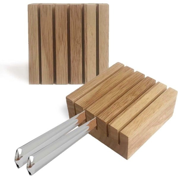 Knife Block - Houten Steakmes Houder - Kleine Bestek Organizer - Keuken Accessoire