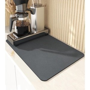 Koffie absorberende afdruipmat - afdruipmatten - 40x50 cm - Zwart - tampermat koffiemat - keuken en thee accessoires - Afvoerkussentje voor koffiemachine - Afvoermat