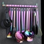 Kyraton Regenboog Kookgerei Set - 37 stuks Roestvrij Staal Titanium Keukengerei - Keuken Gadgets - Keukengereedschap - Keukenhouder - Non-stick - Hittebestendig - Vaatwasser veilig - Gemakkelijk schoon te maken