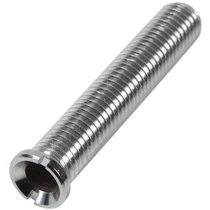 M12 x 70 mm spoelbakschroef voor keuken - messing - zilver - zeefkorfventielen - wastafel accessoire