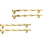 Orivio - Moderne bamboe vorm kast deurknoppen, retro handgrepen voor ladekast keuken, decoratieve meubel accessoires