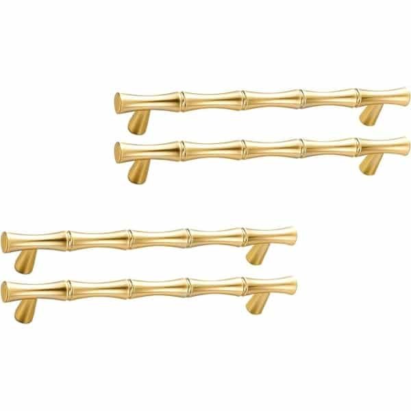 Orivio - Moderne bamboe vorm kast deurknoppen, retro handgrepen voor ladekast keuken, decoratieve meubel accessoires