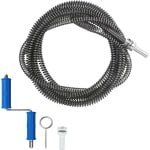 Pipe Cleaning Spiral - 5 m x Diameter 10 mm - Afvoer Cleaner - Multifunctionele Tube Reiniging - Elektrische en Handmatige Adapters - Staal - Efficiënte Afvoerreiniging voor Keuken en Badkamer