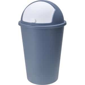 Prullenbak - blauw - met deksel - 50 liter - Vuilnisbak - afvalbak - Keuken accessoires/benodigdheden