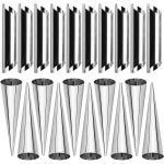 RVS Cannoli Mold Set - 20 Stuks voor Crème Roll en Croissant - Tubulaire Vorm - Keuken Gereedschap Mold - DIY Bakken Accessoires