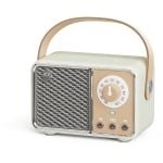 Retro Bluetooth-luidspreker, vintage decoratie, draadloze Bluetooth-luidsprekers, schattige ouderwetse stijl voor keuken, bureau, slaapkamer, kantoor, feest, buiten, kawaii-accessoires (rookgroen)