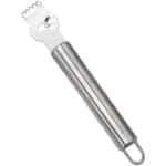 Ronde buisvormige citroenrasp van roestvrij staal- praktisch en gebruiksvriendelijk ontwerp- dik en duurzaam materiaal- ideaal voor het schillen van citroenen en het extraheren van de schil- essentieel accessoire voor keuken en koude dranken