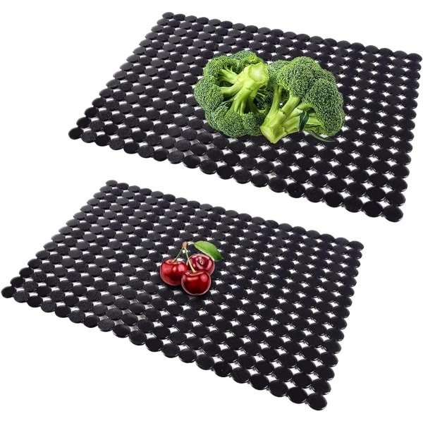 Set van 2 decoratieve gootsteenmatten 30 x 40 cm - PVC - Op maat te snijden - Spoelbak beschermmat - Afdruipmat - Voor gootsteen - Keuken accessoires