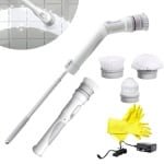 Silvercrest - Elektrische Schoonmaakborstel XXL / polijstmachine / Schrobber - Vloerreiniger met Steel - Poetsmachine roterend met 3 opzetstukken - Badkamer/Keuken/Auto - Draadloos