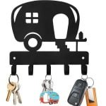 Sleutelhaak voor Muur - Zelfklevend of te Boren met 5 Haken - Caravan Accessoires en Keuken Gadgets