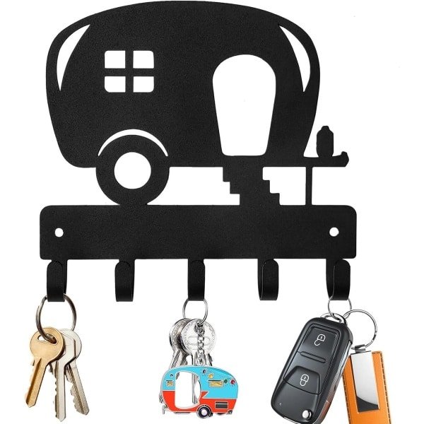 Sleutelhaak voor Muur - Zelfklevend of te Boren met 5 Haken - Caravan Accessoires en Keuken Gadgets