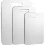 Snijplankenset 25 x 15 cm - Titanium snijplank van premium kwaliteit - Moderne keuken accessoires van roestvrij staal metaal