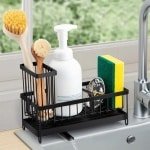 Spoelbak Gootsteen Organizer Caddy - Afwas Keuken Accessoires Opbergrek met Borstelhouder.