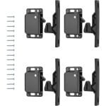 Thelau - Lade- en Kastdeur Accessoires - 4 Stuks - Zwart - Push-to-Close - Voor Thuis, Camper, Caravan - Keuken, Kantoor, Slaapkamer