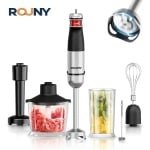 TrendWave Elektrische handstaafmixer 6-in-1 multifunctionele staafmixer, roestvrijstalen messen, huis en keuken, MAX 1500 W
