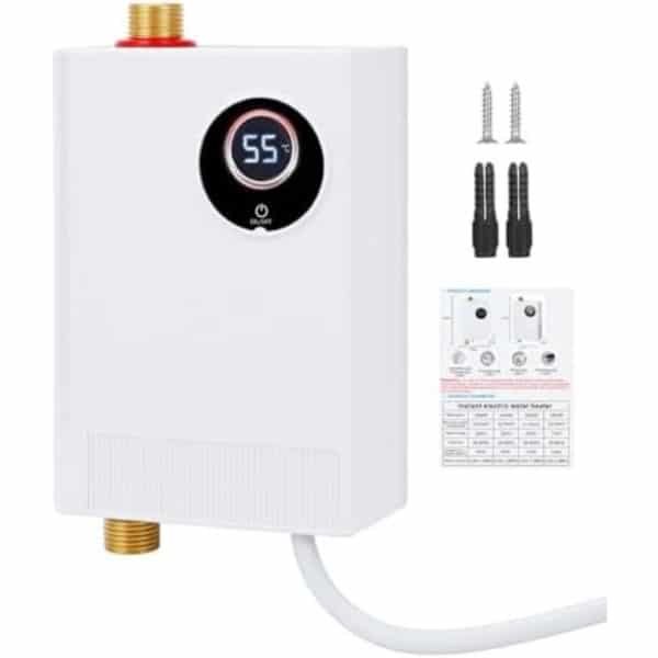 WNHB® Mini Doorstroomboiler 3800W met LCD Display - Elektrische Instant Boiler voor Douche Keuken of Wastafel - Compact en Energiezuinig