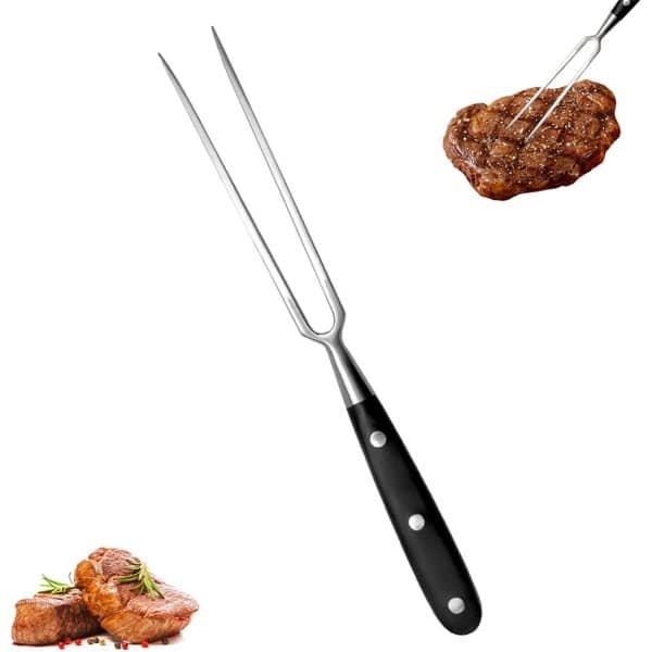 Wafelvork - Vleesvork - Rvs - Marshmallow Spiezen - Serveervork - 30 Cm - Wafelijzer Accessoire - Wafelmaker Accessoire - Trancheervork - Wafel Vork - Keukengerei - Kookgerei - Met Hittebestendige Greep - Voor Grill Keuken Kalkoen Braden Diner