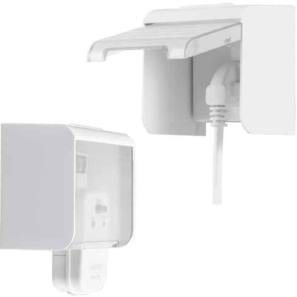 Waterdichte wandschakelaar, stopcontactafdekking, regenbescherming voor buitenstopcontact, 90 graden design, rechthoekige elektrische stopcontacten, afdekking voor badkamer, keuken, woonkamer, balkon