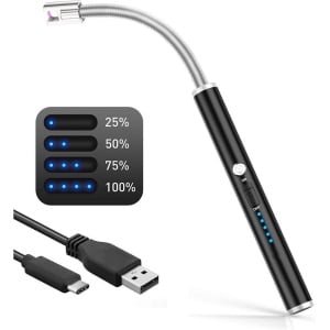aansteker - Elektrische Oplaadbare Flexibele Keuken BBQ Aansteker Flexibele keuken aansteker - BBQ aansteker - Usb oplaadbaar - Zilver Lange Aansteker voor Kaarsen of BBQ - Elektrische Lighter - The Flex
