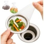 100x Wegwerp Gootsteen Filterzakjes - Fijnmazig Net voor Voedselafval | Anti-Verstopping | Rekbaar tot 18 cm | Polyester | Hygiënisch & Makkelijk in Gebruik - Keuken Accessoire