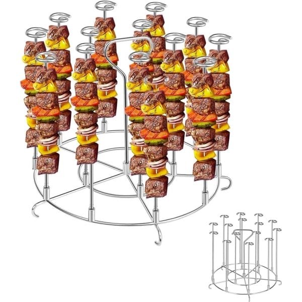 15-in-1 Air Fryer Skewer Holder - Vertical Skewers - Air Fryer Accessories - Keuken Grill Accessoires (8QT)