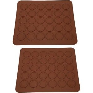 - 2 Stks 30 Gaten Siliconen Bakken Mat Niet Stick Oven Bakken Sheet- Mallen Keuken Bakken Tool Accessoire Voor Macaron Cupcake Dessert