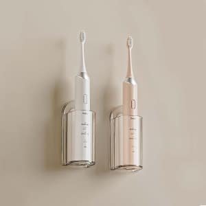 2 stuks tandenborstelhouder, elektrische tandenborstel, zelfklevende tandenborstelhouder aan de muur, doorzichtige tandenborstelhouder, voor aan de muur om op te hangen, badkamer, keuken