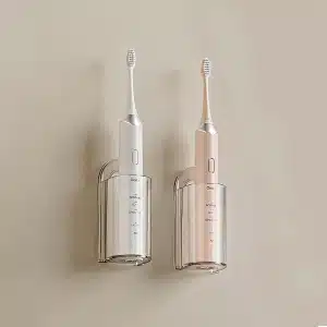 2 stuks tandenborstelhouder, elektrische tandenborstel, zelfklevende tandenborstelhouder aan de muur, doorzichtige tandenborstelhouder, voor aan de muur om op te hangen, badkamer, keuken