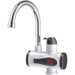 220V 3000W Instant Warmwaterkraan Tankloze Elektrische Kraan met 360° Draaibare Uitloop LED Digitaal Display voor Keuken Badkamer (Witte EU-STEKKER)