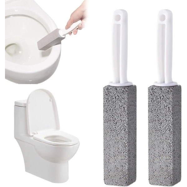 2pcs Toilet Cleaning Block - Pumice Stone Toilet Cleaner - Cleaning Stone met Handvat - Toilet Reiniging - Keuken Accessoires