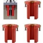 3 stuks ABS kraan zekeringsmoeren - anti-losraken borgmoeren - keuken kraan bevestigings accessoires (rood)