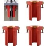 3 stuks ABS kraan zekeringsmoeren - anti-losraken borgmoeren - keuken kraan bevestigings accessoires (rood)