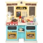 85-delige Keuken Speelgoed - Kinderspeelkeuken - Kinderkeuken - met Elektrische Kraan, Keukengerei en Speelgoedeten - met Effecten - 3+ - Rollenspel - Cadeau voor Jongens en Meisjes - 66x24x83cm - Groen