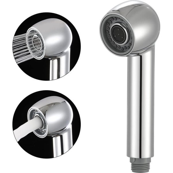 Afdruiprek, vervangkop, keukenkraan, uittrekbaar, keukendouche, spoelbak, keuken, douche, spoelbakarmatuur, kraan, accessoires, 2 functies, gepolijst chroom,