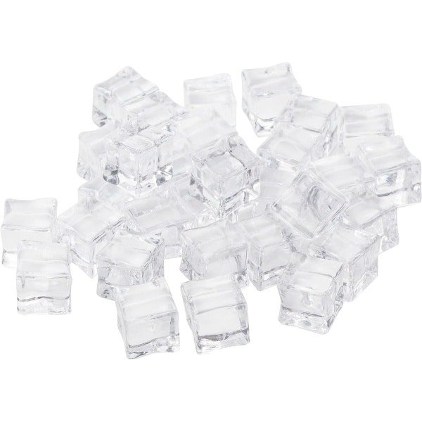 Allecto Plus - Helder Kunststof Ijsklontjes (100 Stuks) - Decoratie voor Huis, Huwelijk en Keuken - Fotografie Accessoires - 19 mm Acryl Ijs Steentjes